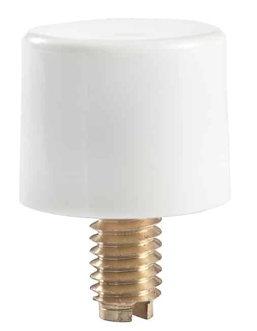 CAP PUSHBUTTON ROUND WHITE