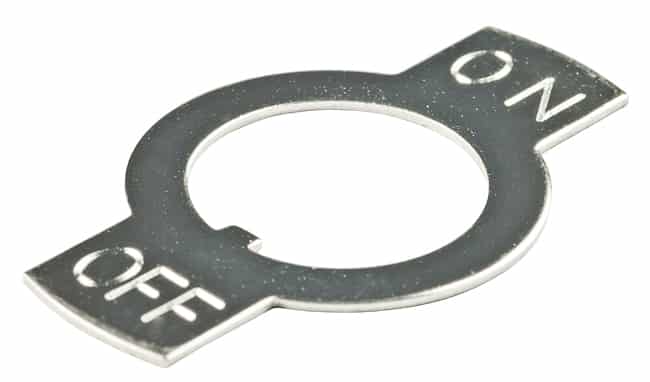 ON-OFF PLATE FOR 12MM BUSHING