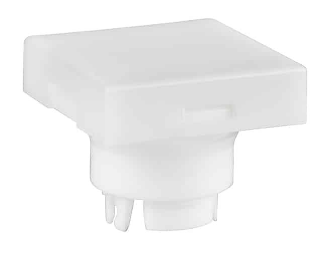 CAP PUSHBUTTON SQUARE WHITE