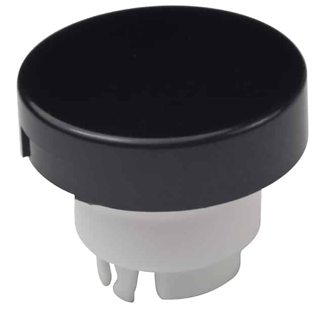 CAP PUSHBUTTON ROUND BLACK