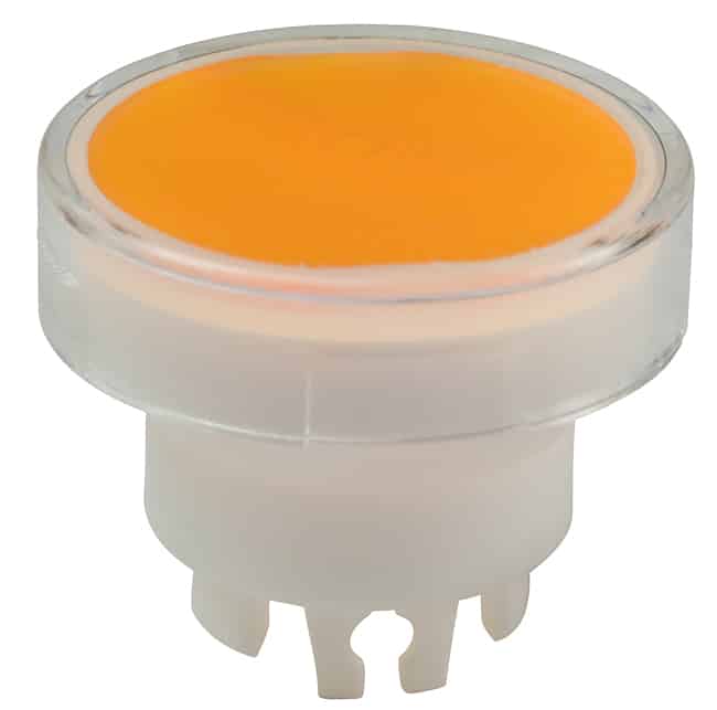 CAP PUSHBUTTON ROUND CLR/AMBER