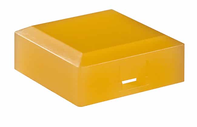 CAP PUSHBUTTON SQUARE AMBER