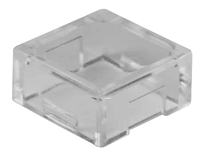 CAP PUSHBUTTON SQUARE CLEAR