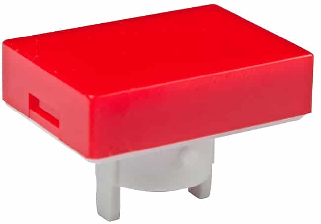 CAP PUSHBUTTON RECTANGULAR RED