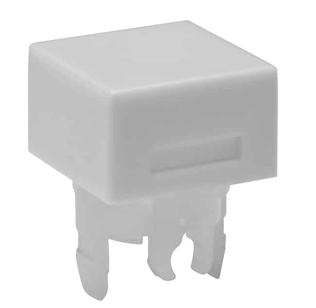 CAP PUSHBUTTON SQUARE WHITE