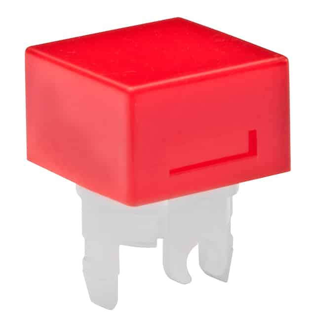 CAP PUSHBUTTON SQUARE RED