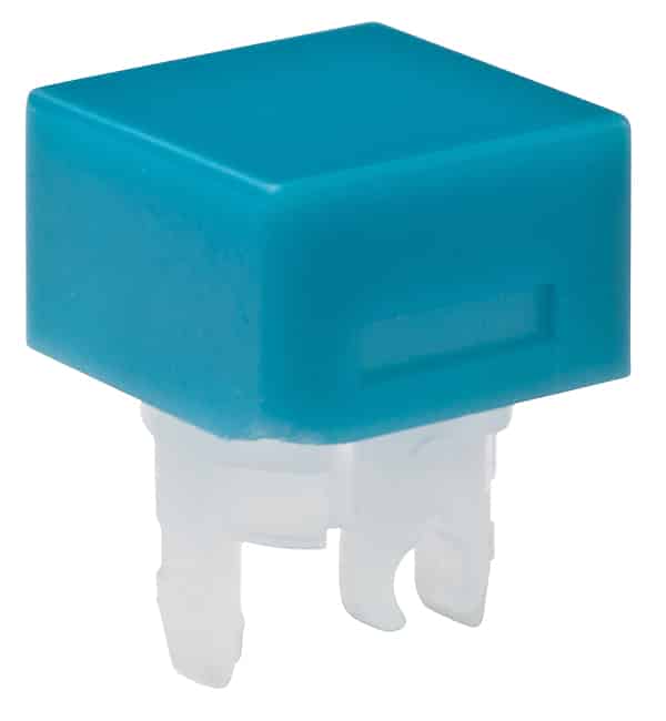 CAP PUSHBUTTON SQUARE BLUE