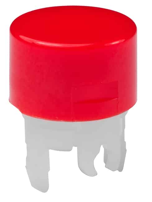 CAP PUSHBUTTON ROUND RED