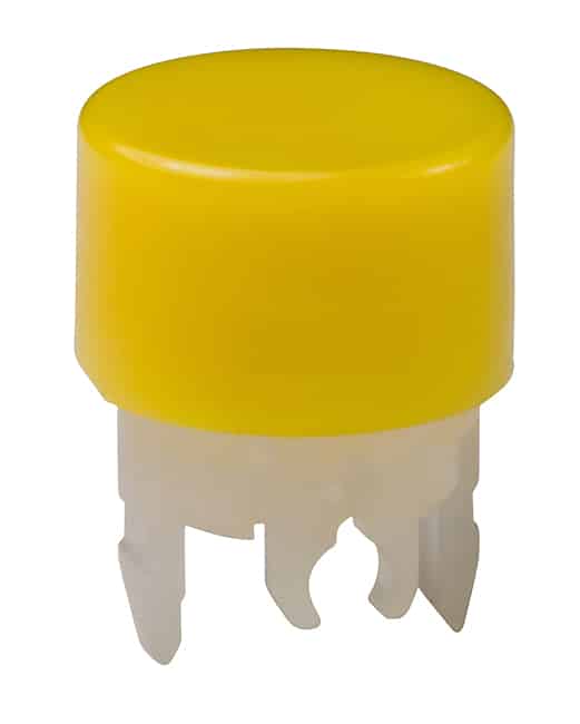 CAP PUSHBUTTON ROUND YELLOW