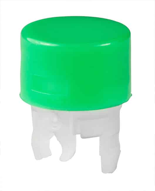 CAP PUSHBUTTON ROUND GREEN