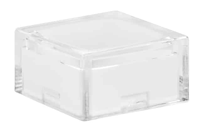 CAP TACTILE SQUARE CLEAR/WHITE