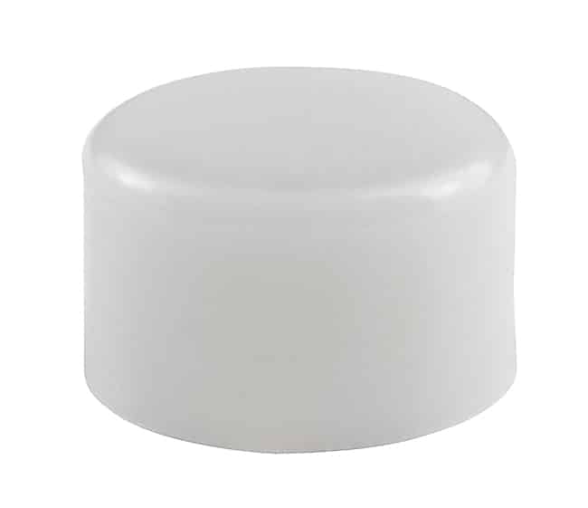 CAP PUSHBUTTON ROUND WHITE