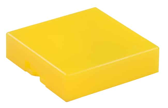 CAP PUSHBUTTON SQUARE YELLOW