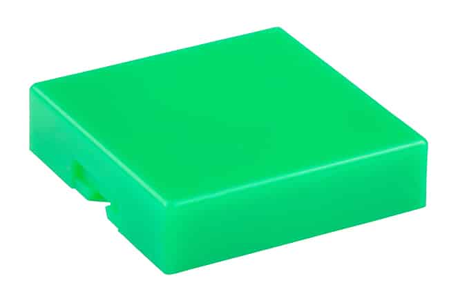 CAP PUSHBUTTON SQUARE GREEN