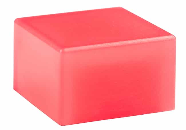CAP TACTILE SQUARE FROSTED RED