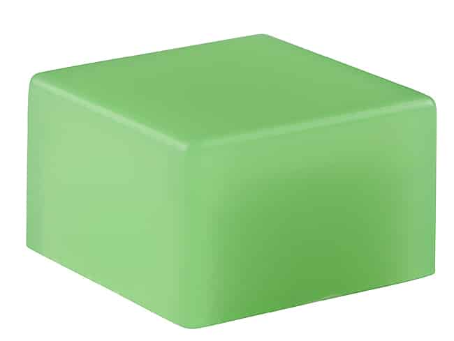 CAP TACTILE SQUARE FROSTED GREEN