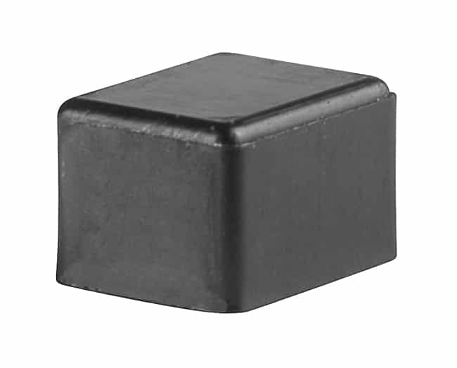 CAP PUSHBUTTON RECTANGULAR BLACK