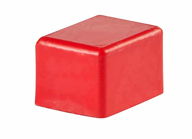 CAP PUSHBUTTON RECTANGULAR RED