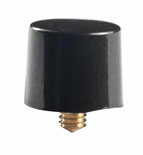 CAP PUSHBUTTON ROUND BLACK