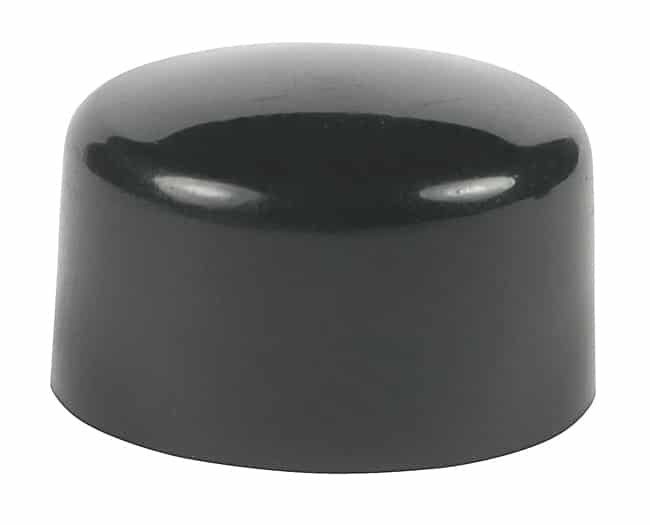 CAP PUSHBUTTON ROUND BLACK