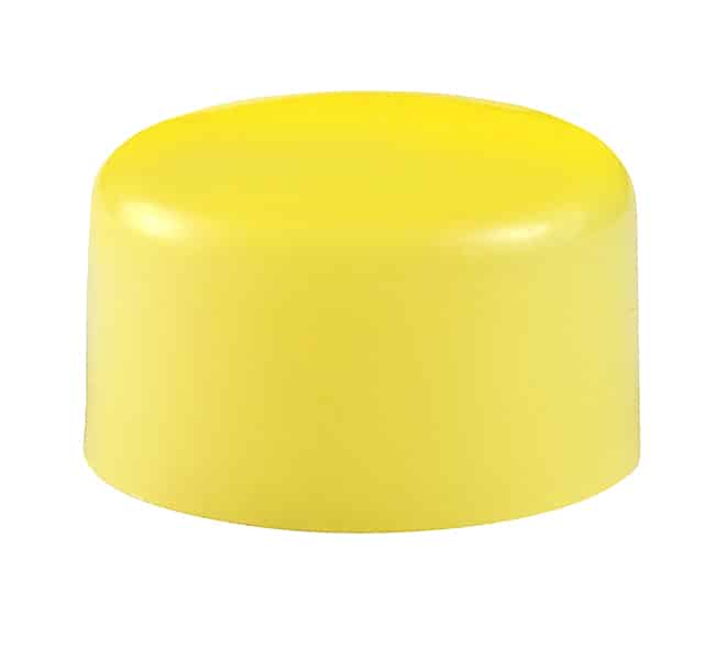 CAP PUSHBUTTON ROUND YELLOW