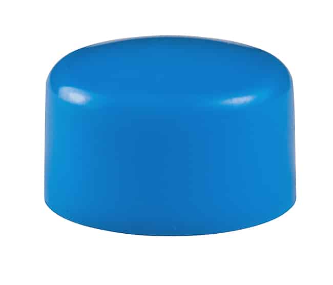 CAP PUSHBUTTON ROUND BLUE