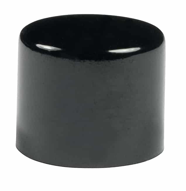 CAP PUSHBUTTON ROUND BLACK