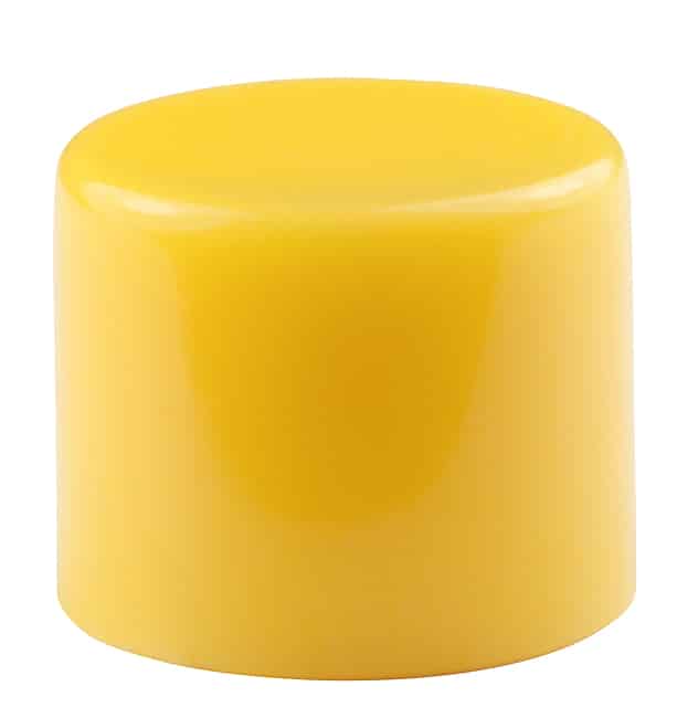 CAP PUSHBUTTON ROUND YELLOW