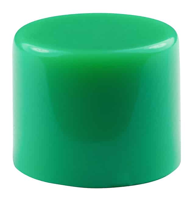 CAP PUSHBUTTON ROUND GREEN