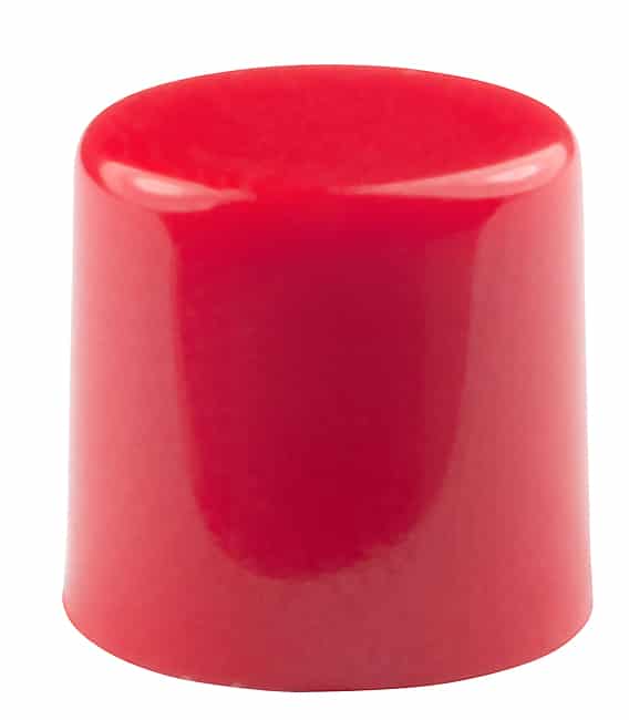CAP PUSHBUTTON ROUND RED