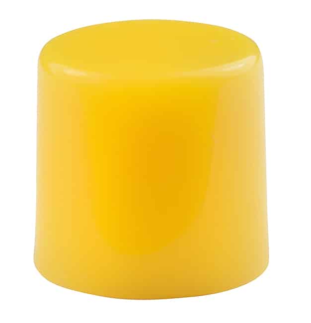CAP PUSHBUTTON ROUND YELLOW