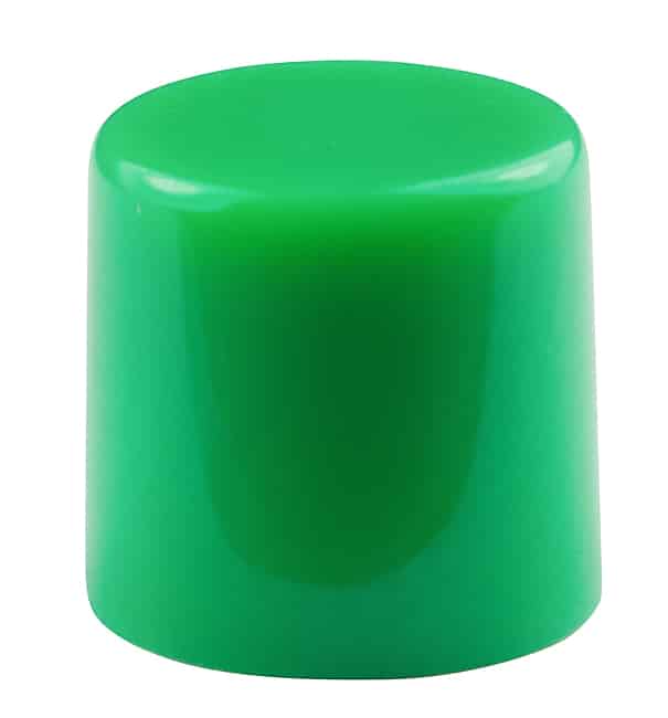 CAP PUSHBUTTON ROUND GREEN