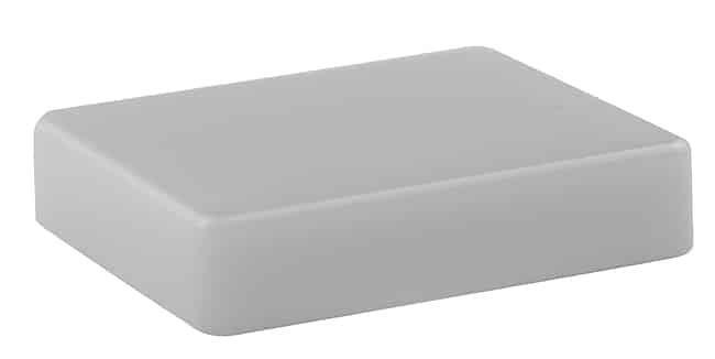 CAP PUSHBUTTON RECTANGULAR WHITE