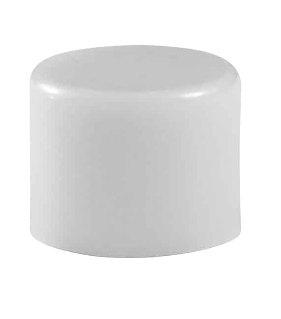 CAP PUSHBUTTON ROUND WHITE