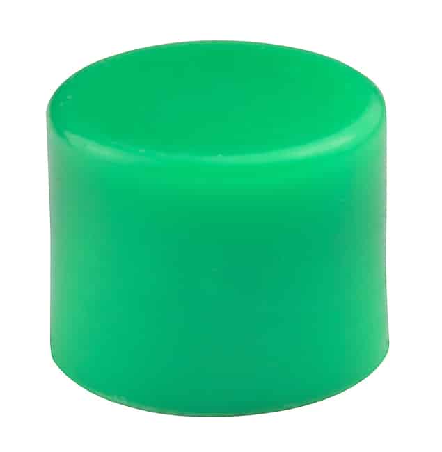 CAP PUSHBUTTON ROUND GREEN