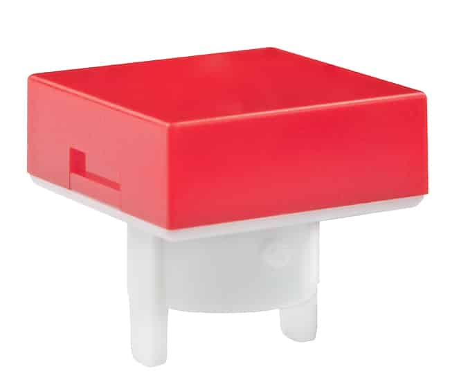 CAP PUSHBUTTON SQUARE RED