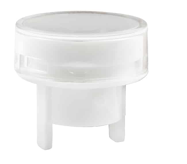 CAP PUSHBUTTON ROUND CLEAR/WHITE