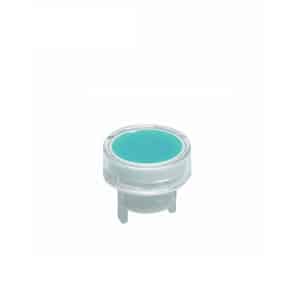 CAP PUSHBUTTON ROUND CLEAR/GREEN