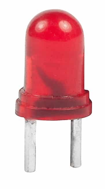 LED 1 ELEMENT RED T-1 BI-PIN