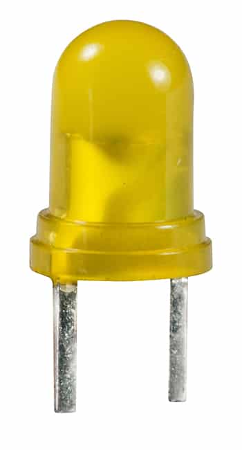 LED 1 ELEMENT AMBER T-1 BI-PIN