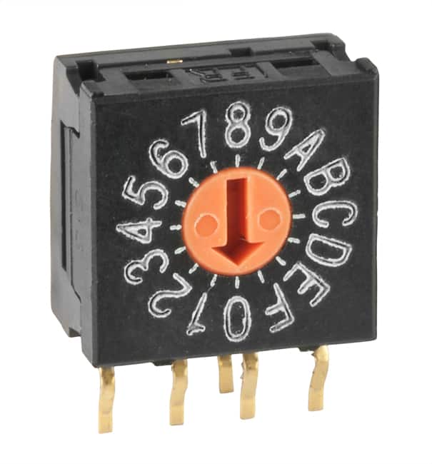 SWITCH ROTARY DIP HEX 100MA 5V