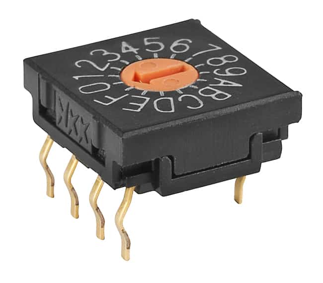 SWITCH ROTARY DIP HEX 100MA 5V