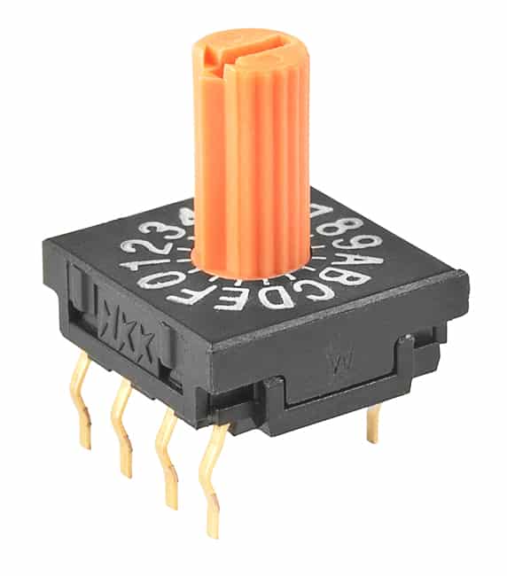 SWITCH ROTARY DIP HEX 100MA 5V