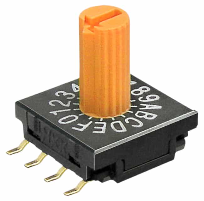 SWITCH ROTARY DIP HEX 100MA 5V