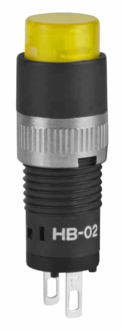 SW IND PB RND WHITE LED DIFF AMB