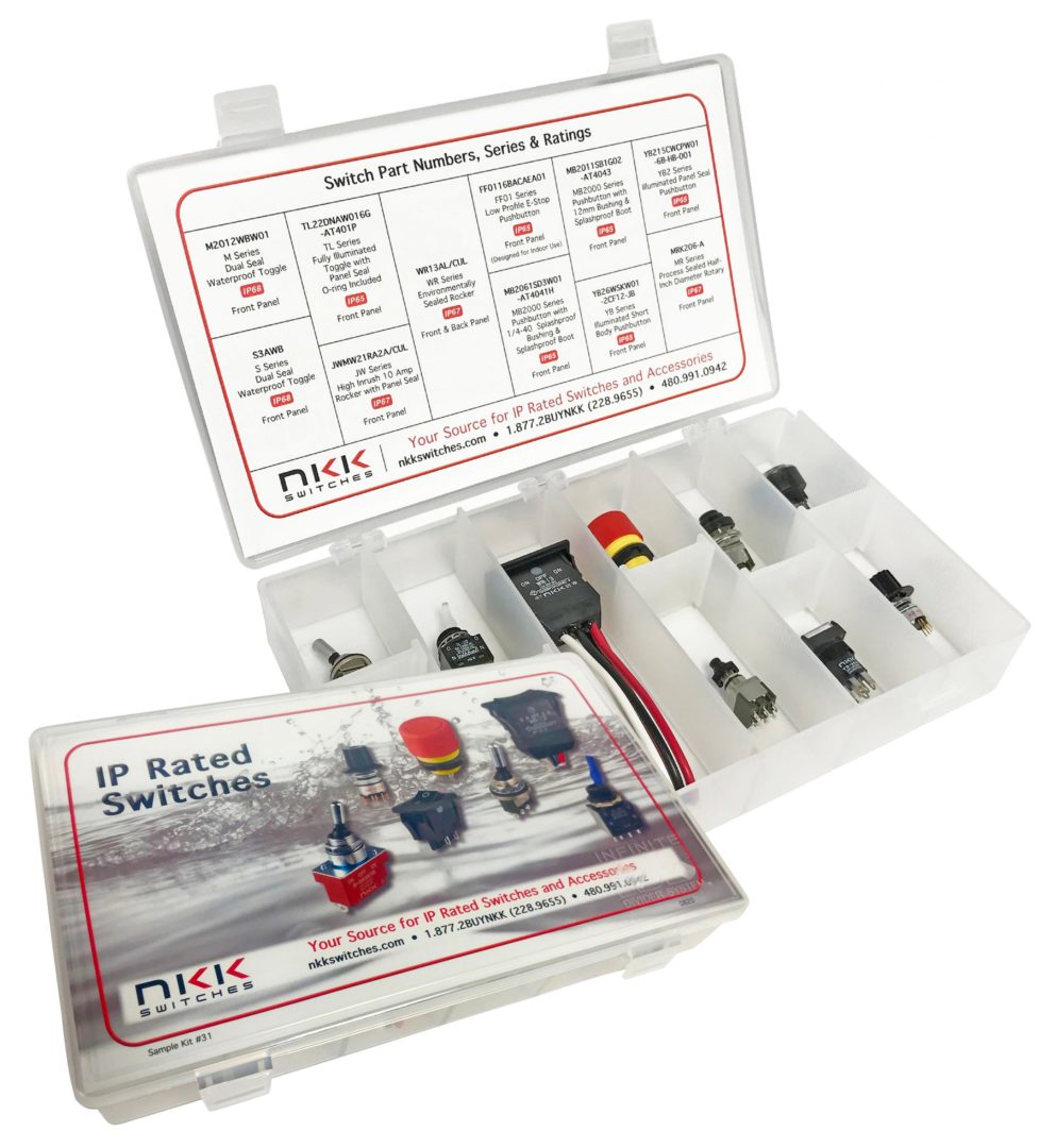 IP Rated Switches Sample Kit NKK Switches